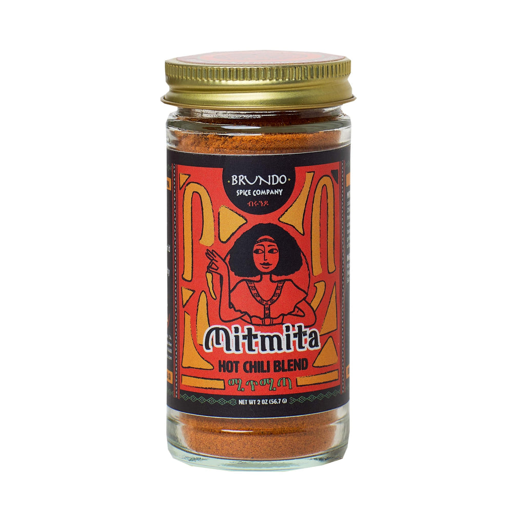 Brundo Market Mitmita front jar showing packaging and authentic origin benefit