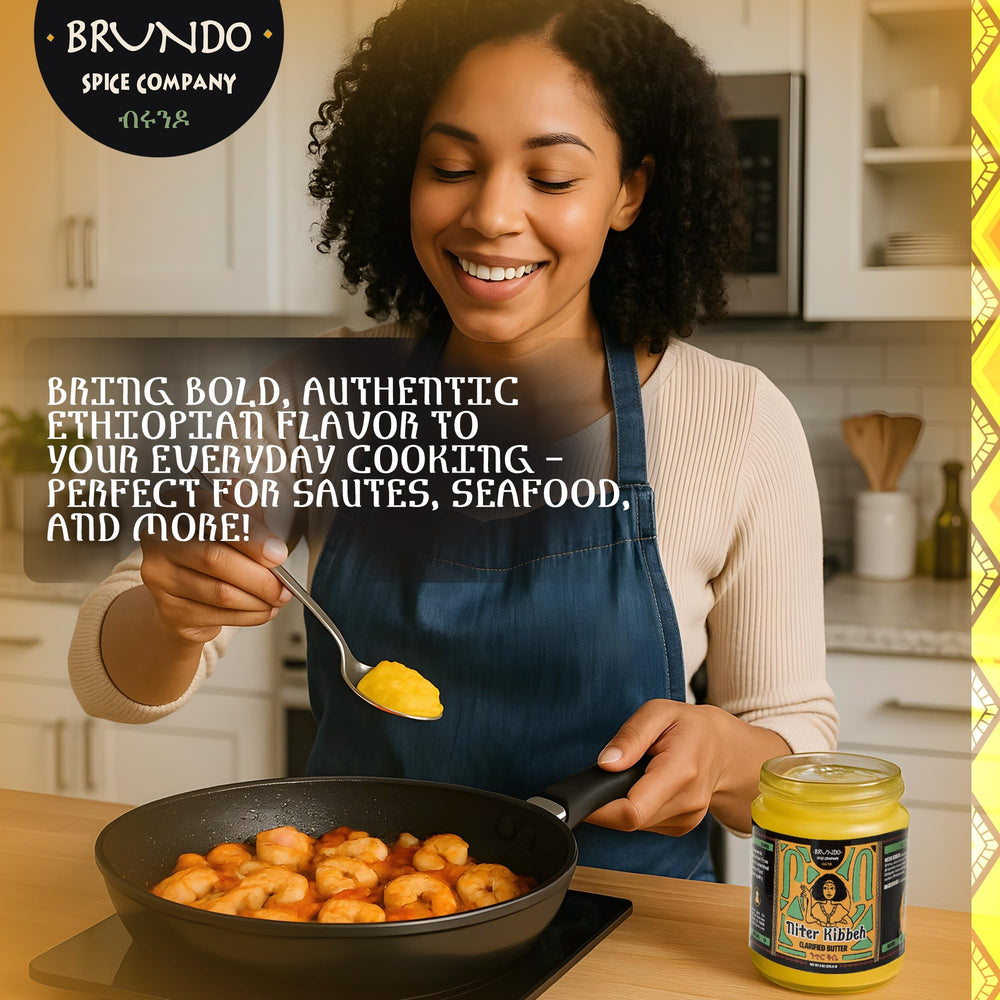 Brundo Market open jar showing creamy niter kibbeh texture and aroma