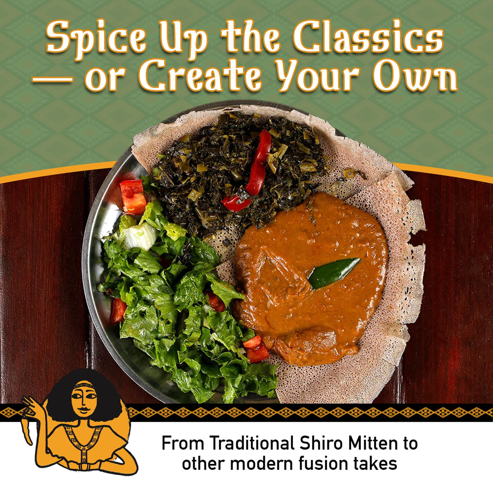 Brundo Market jar of shiro in kitchen lifestyle setting for meal inspiration