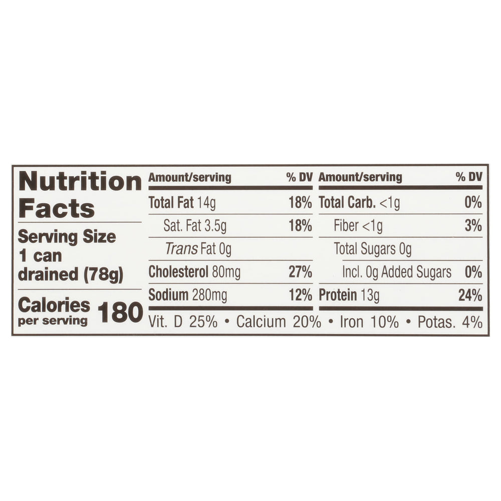 Brunswick can beside a ruler for scale to show convenient 4.23 oz size