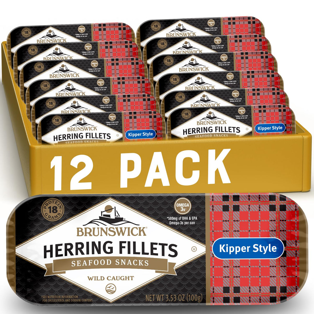 Brunswick front packaging showing can label and brand for easy identification and pantry use