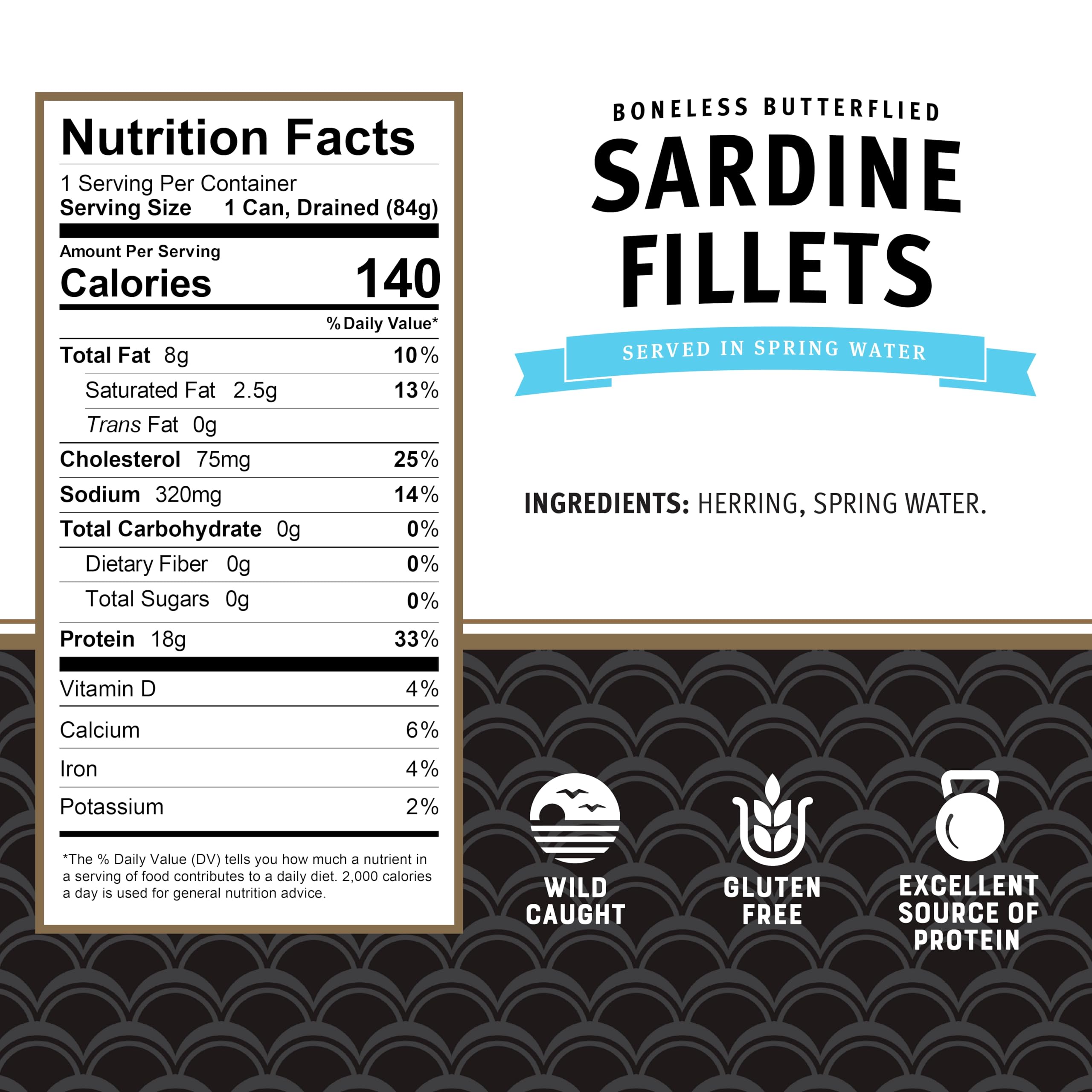 Bowl of Brunswick sardines with lemon and herbs, showing quick serving suggestion and fresh flavor