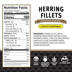 Brunswick herring fillets served on crackers, quick tasty snack option