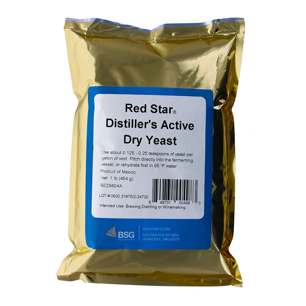 BSG Red Star DADY next to measuring bucket showing 1 lb capacity and batch scaling