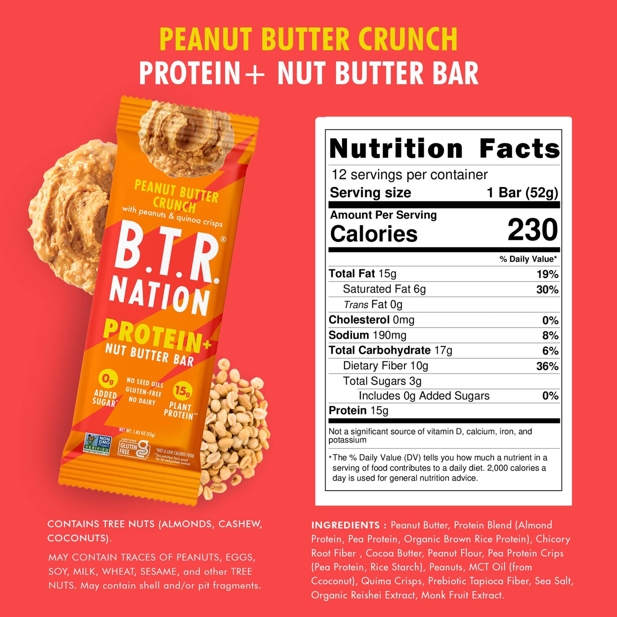 B.T.R. close-up of peanuts and brittle pieces showing crunchy texture