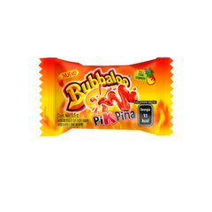 Generic Bubbaloo Pik-Piña gum piece close-up showing filled center and texture for flavor preview