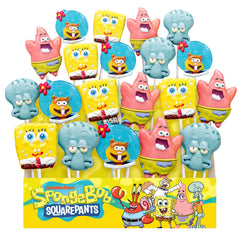 Bubblegum Kids front packaging showing colorful SpongeBob designs and flavor variety