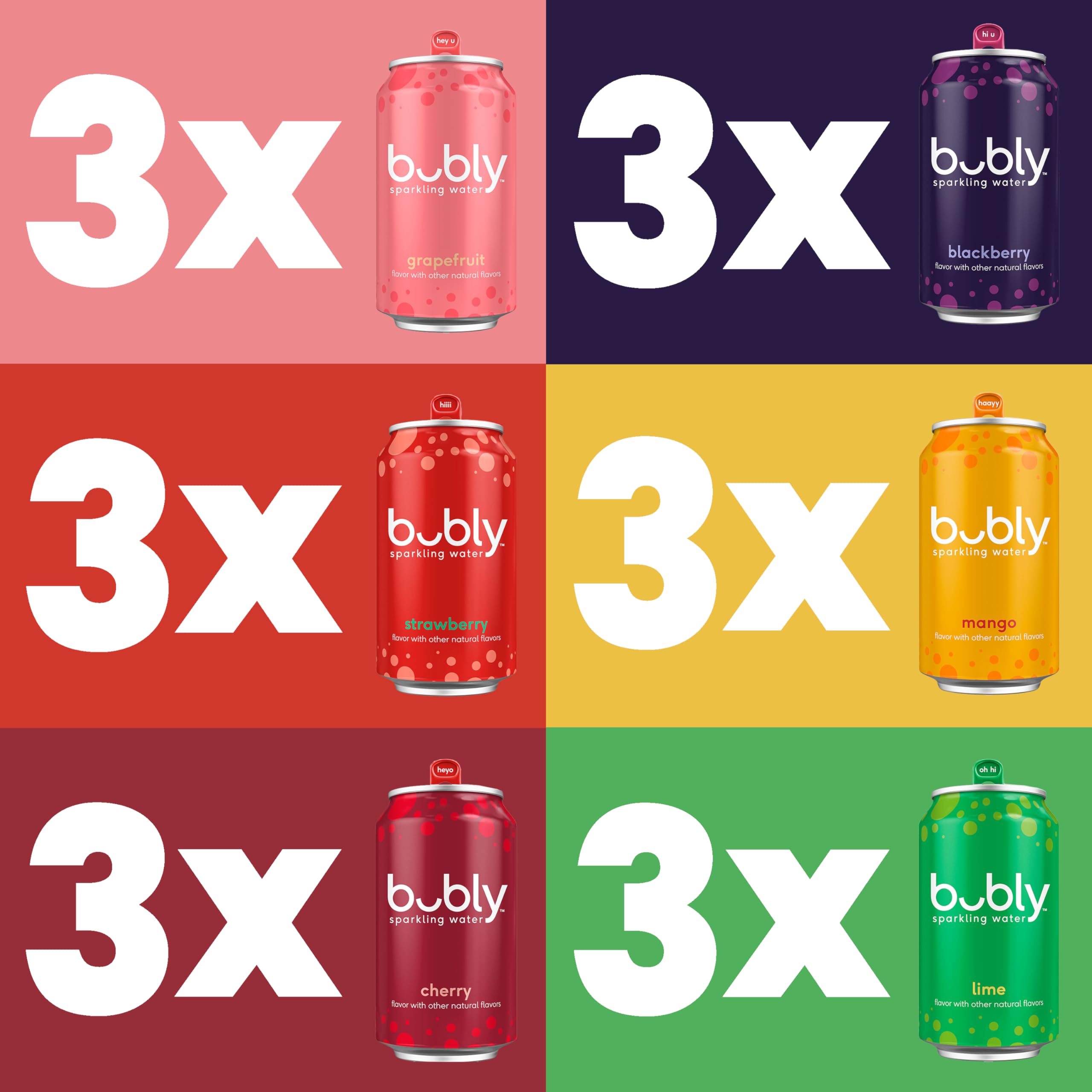 bubly blackberry can close-up highlighting texture and bold berry flavor
