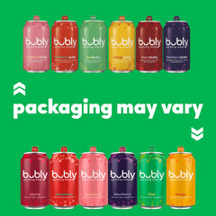 bubly mango can close-up emphasizing tropical color and refreshing taste