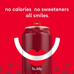 bubly open can poured into glass with bubbles for immediate thirst relief