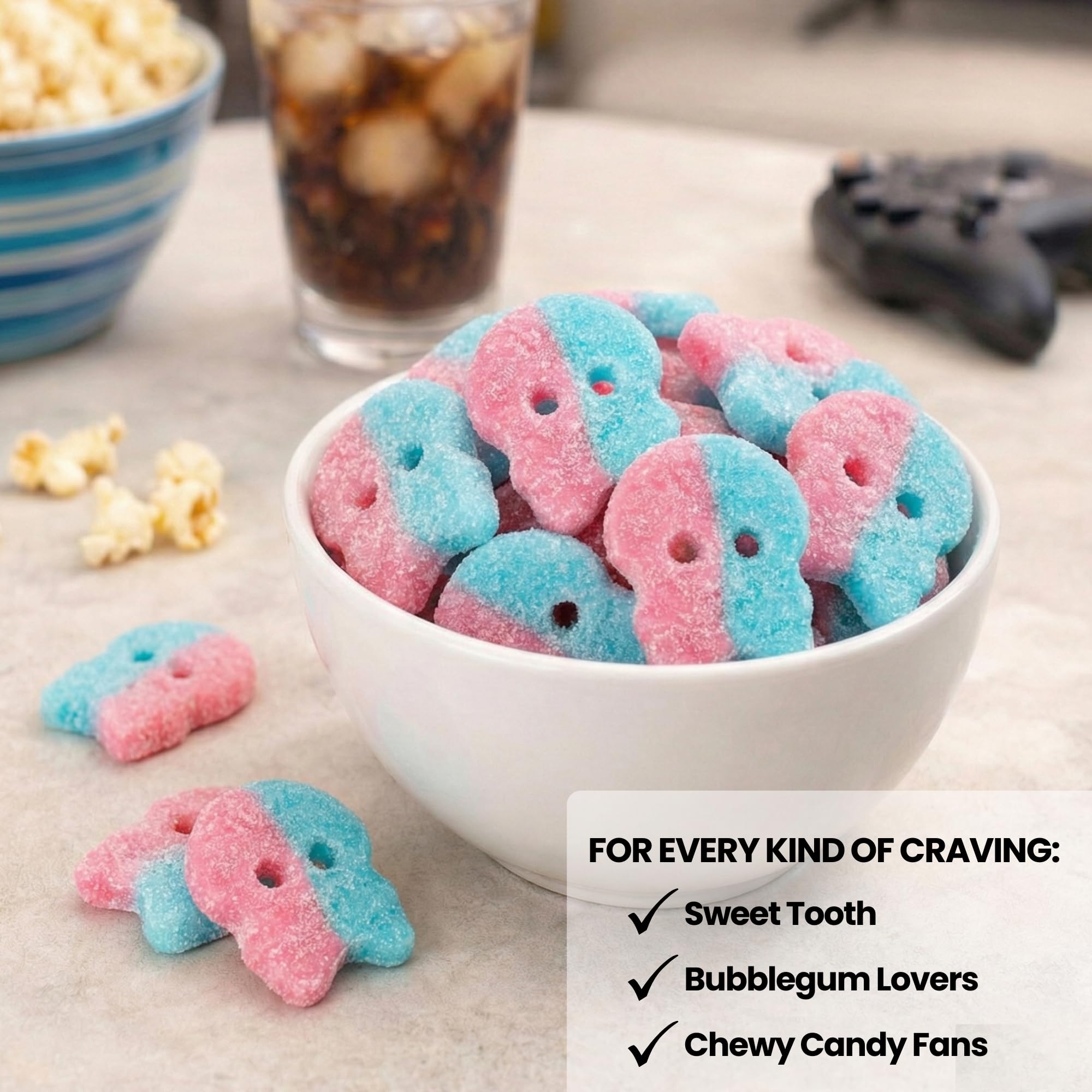 Try New Treats BUBS enjoyed in a casual snack moment showing shareable appeal
