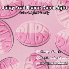 Try New Treats Bubs close-up of oval texture highlighting airy foam benefit