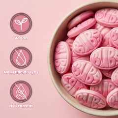 Try New Treats Bubs ovals next to a coin for size and portion clarity