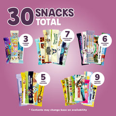 Bubsooboo's Wild Snacks open unboxed display showing variety for easy sampling