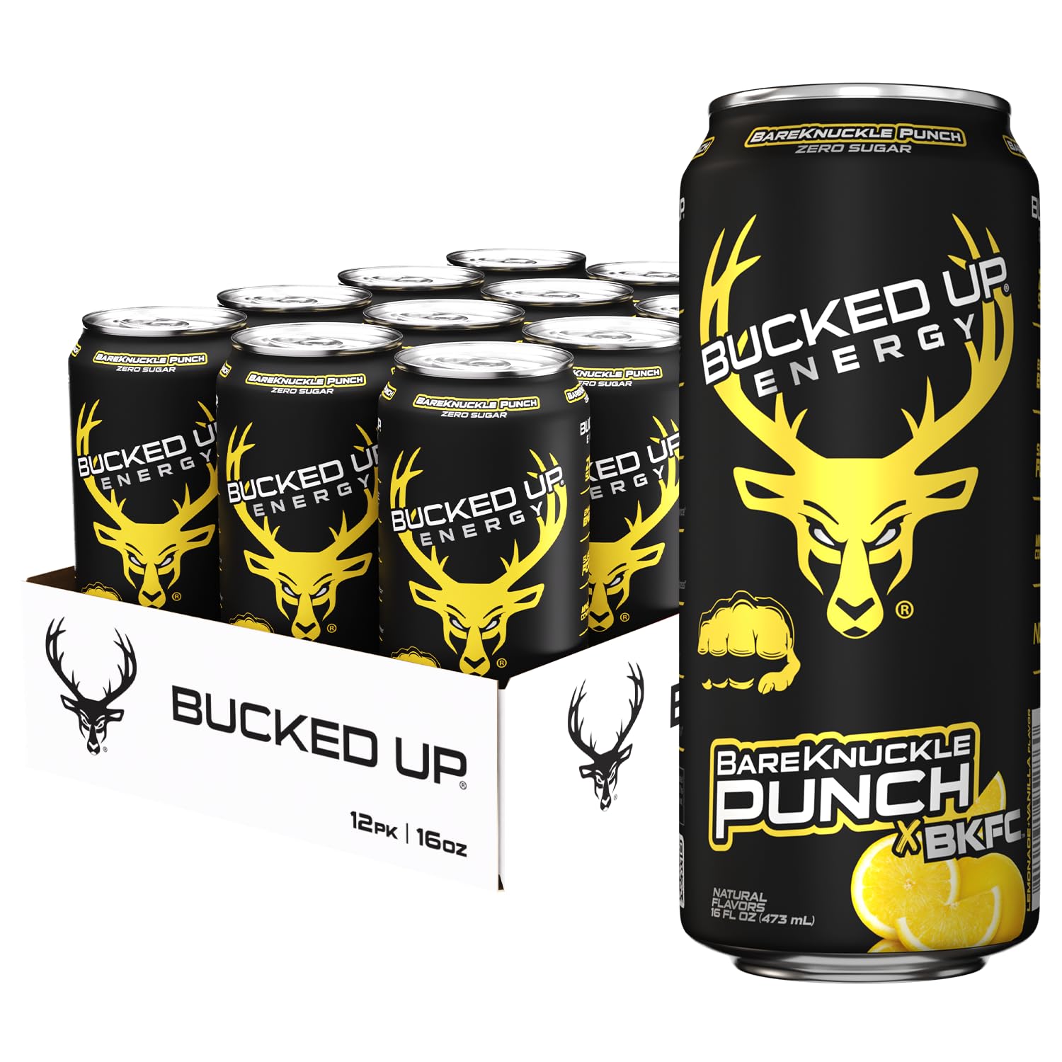 Bucked Up front can view showing bold Bareknuckle Punch design and easy grab convenience
