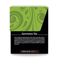 Buddha Teas brewed gymnema cup in hand shows caffeine-free enjoyment