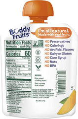 Buddy Fruits spout and cap detail highlighting easy‑open, portable design