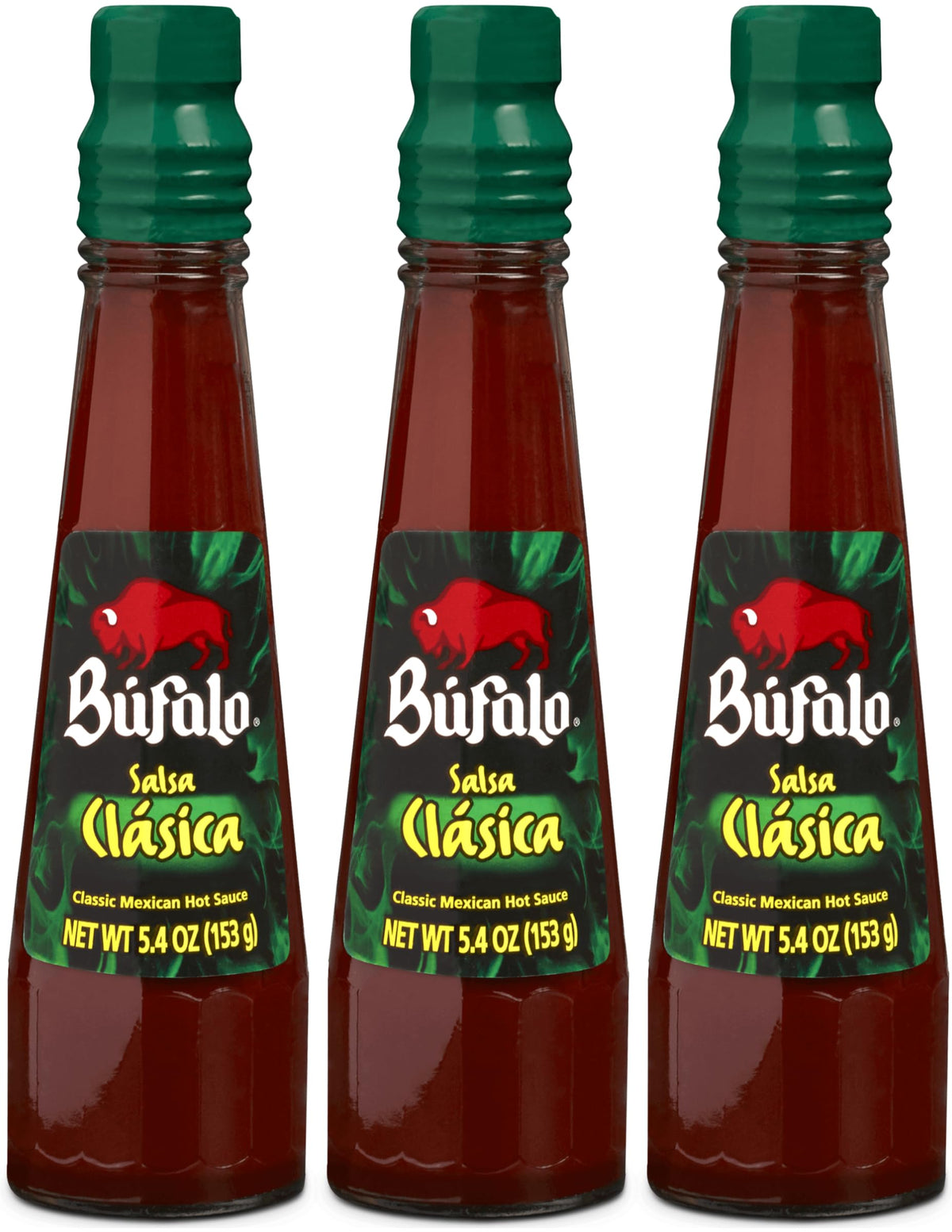 Bufalo bottle front view showing label and portion control benefit