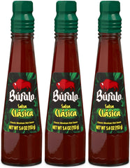 Bufalo bottle front view showing label and portion control benefit