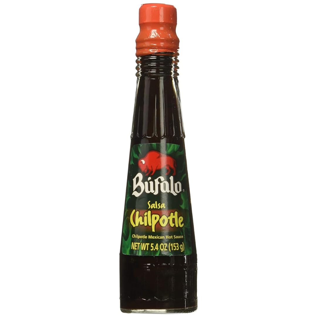 Bufalo jalapeno bottle close-up showing texture and fresh green heat