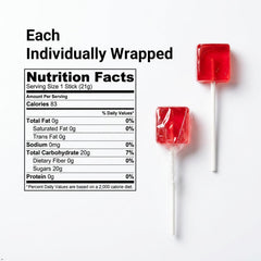 Buffalo Bills close-up of lollipop texture highlighting vivid red cinnamon
