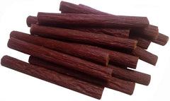 Buffalo Bills close-up of meat stick texture revealing savory, smoky seasoning and juicy bite