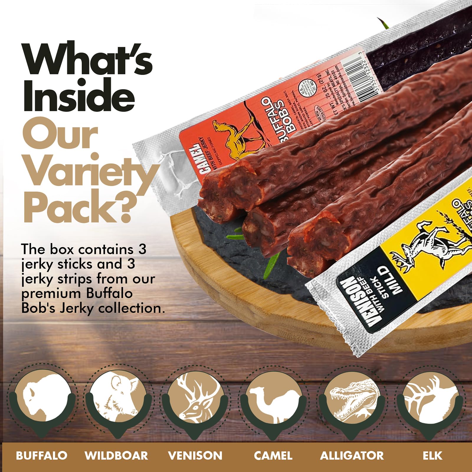 Jerky-n-Spice hand holding a single stick ready-to-eat for quick protein