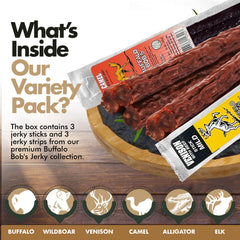 Jerky-n-Spice hand holding a single stick ready-to-eat for quick protein