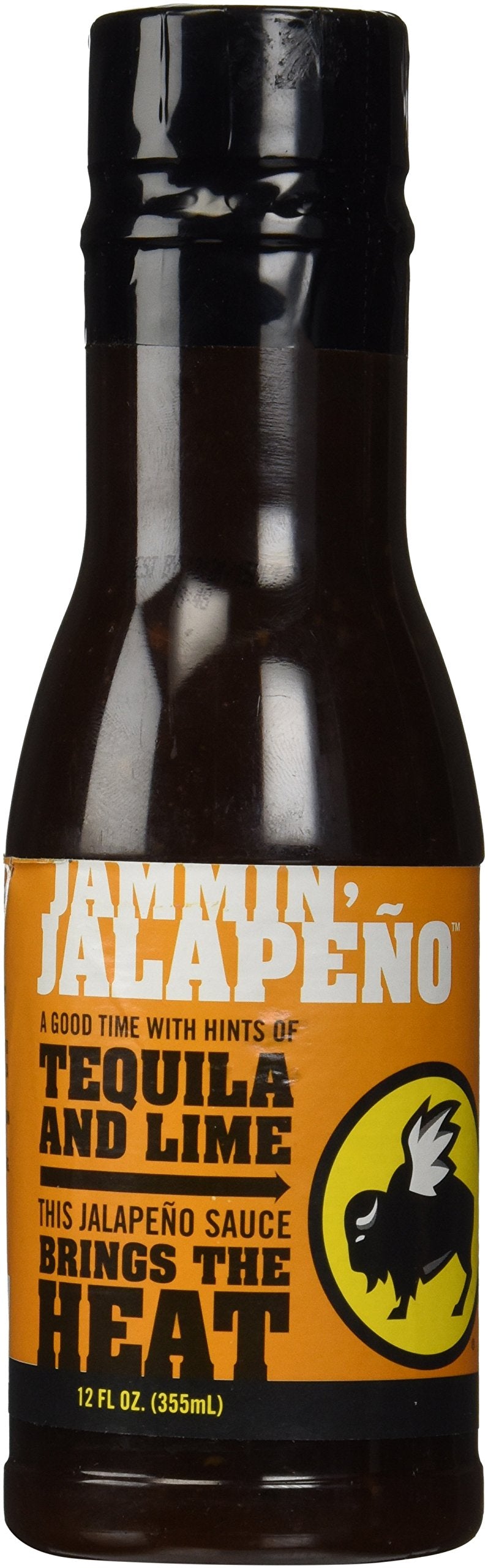 Buffalo Wild Wings front bottle view showing label and serving suggestion benefit