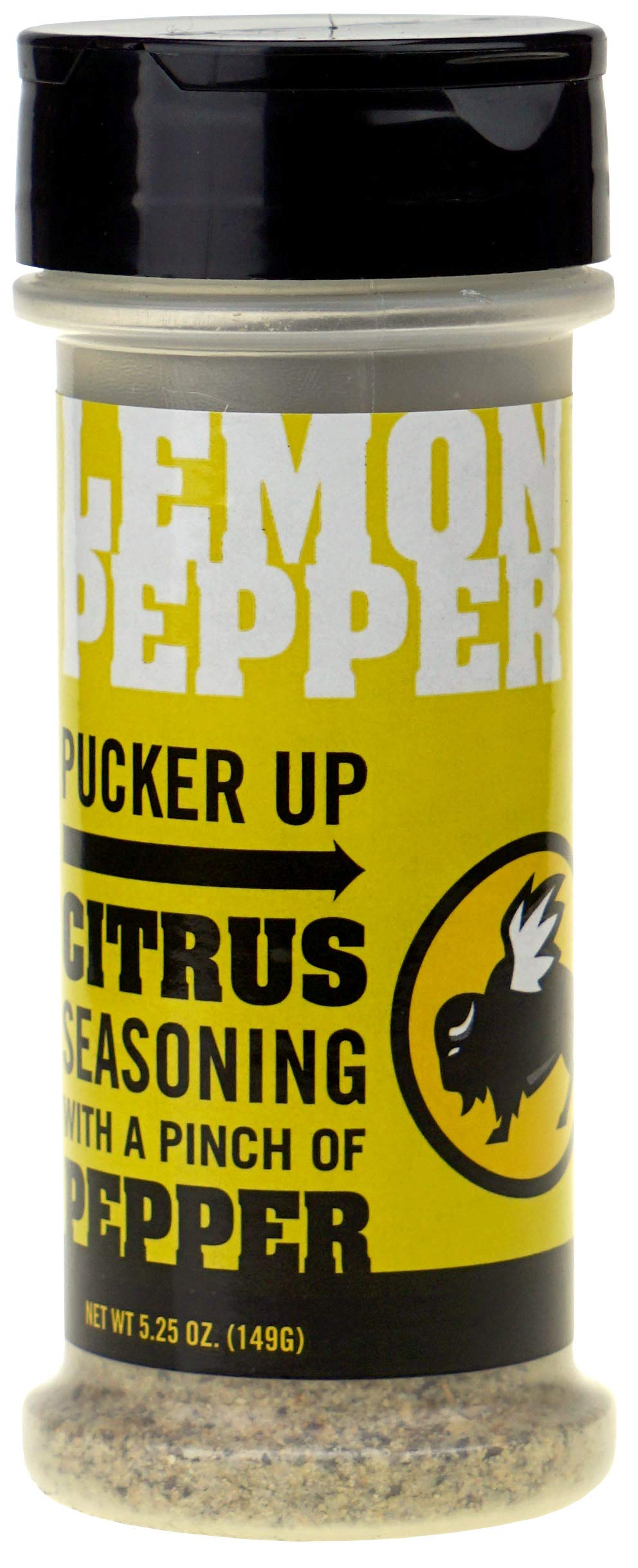 Buffalo Wild Wings front packaging showing bright lemon-pepper seasoning blend benefit