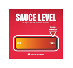 buffalo wild wings label and ingredient list visible on bottle, assures quality and transparency