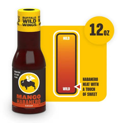 buffalo wild wings sauced wings plated with mango habanero, enhances wing flavor appeal