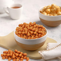 Buha Sweets close-up of caramel bits texture highlighting creamy consistency