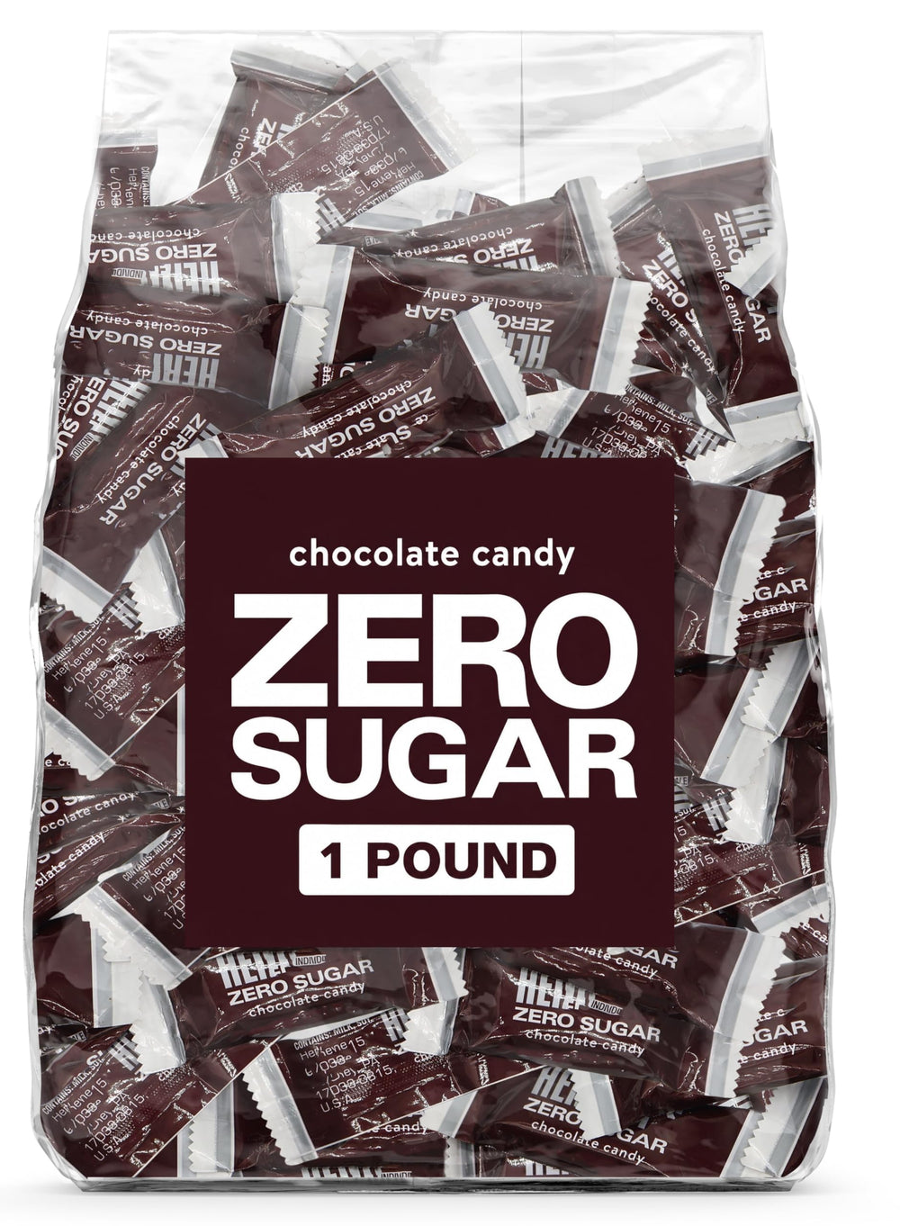 Buha Sweets front packaging showing individually wrapped zero sugar mini bars for easy sharing