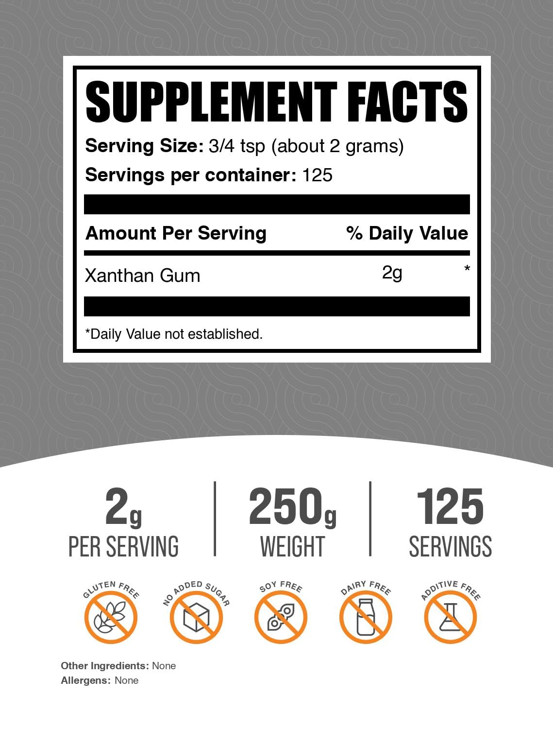 BulkSupplements xanthan gum powder close-up texture illustrating fine, lump-free consistency