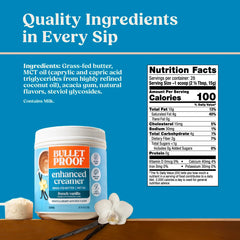 Bulletproof creamer scoop close-up highlighting fine powder and scoopable convenience