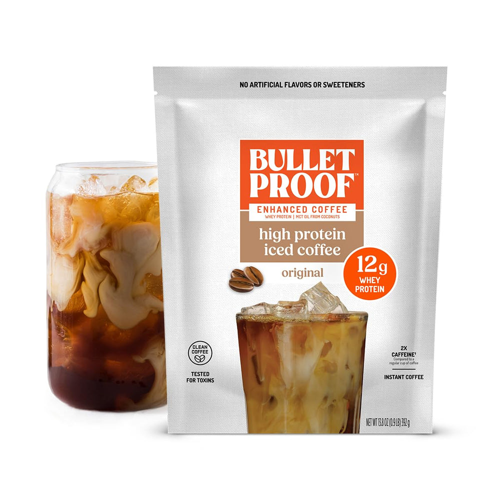 Bulletproof front packaging showing product name and servings for quick selection