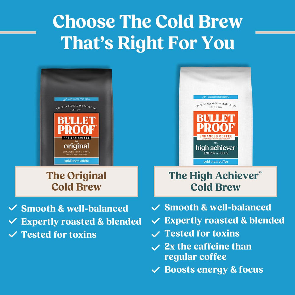 Bulletproof product label with Rainforest Alliance and testing notes for trust