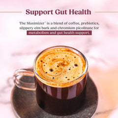 Bulletproof Maximizer brewed cup pouring to show rich color and aroma