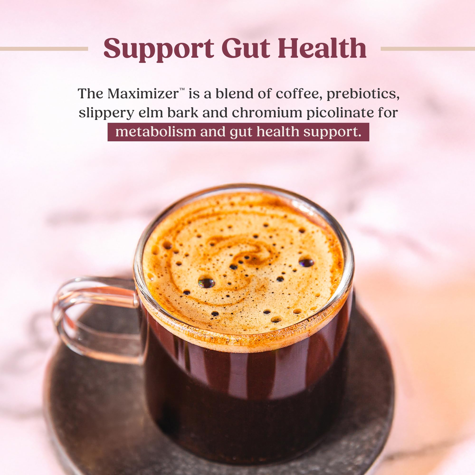 Bulletproof Maximizer pouring into mug demonstrating easy daily brewing