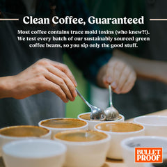 Bulletproof pour-over brew in process demonstrating clean extraction benefit