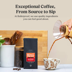 Bulletproof beans in pour-over setup demonstrating clean extraction benefit