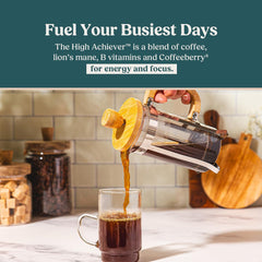 Bulletproof pod loaded into single-serve brewer showing fast brewing and consistent flavor benefit