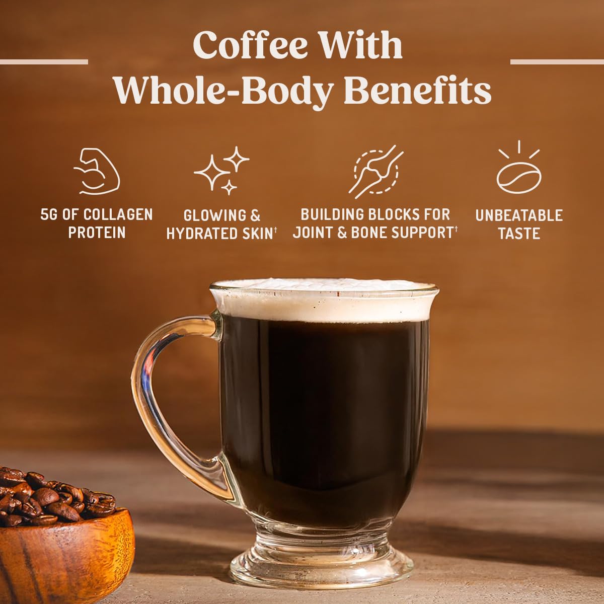 Bulletproof brewed coffee pouring into cup highlighting convenience and rich color