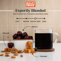 Bulletproof close-up of whole Arabica beans showing texture and roast clarity benefits