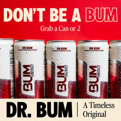 Bum Energy side label close-up highlighting Cognizin and natural caffeine benefits