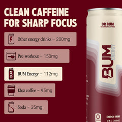 Bum Energy carbonation close-up showing fine bubbles for a light, crisp texture