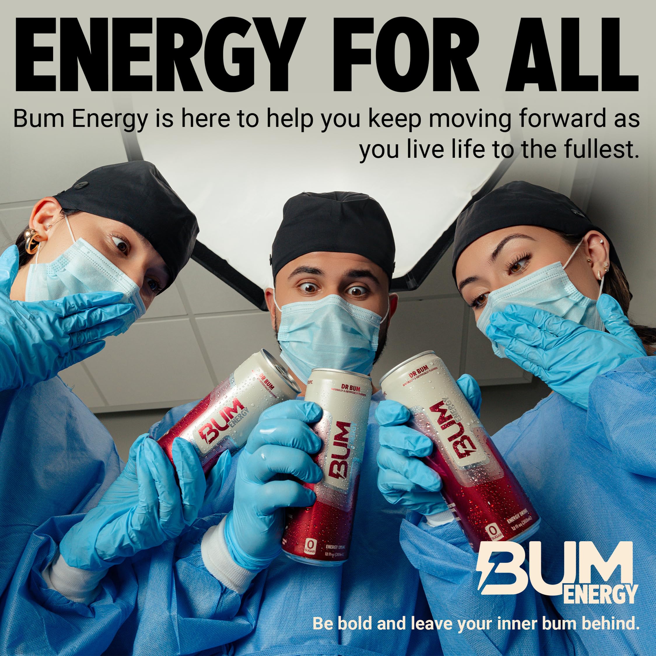 Bum Energy ingredients label detail showing simple formula and dietary-friendly benefits