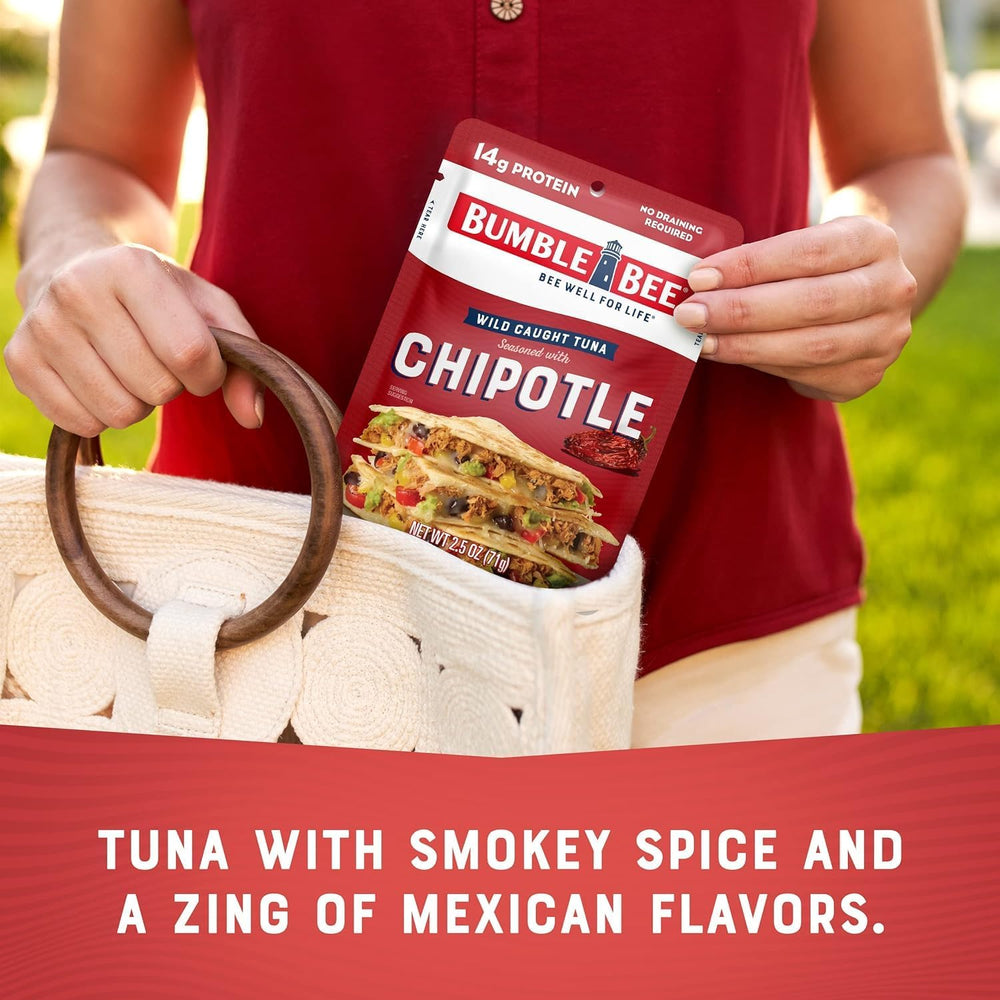 Bumble Bee chipotle tuna served over rice bowl for flavorful meal boost