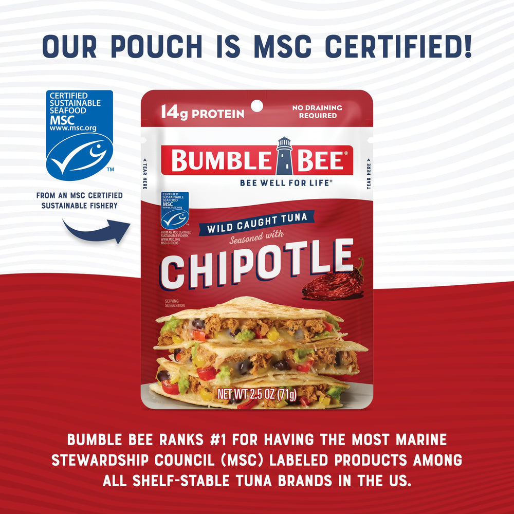 Bumble Bee tuna used in a wrap demonstrating easy portable meal option